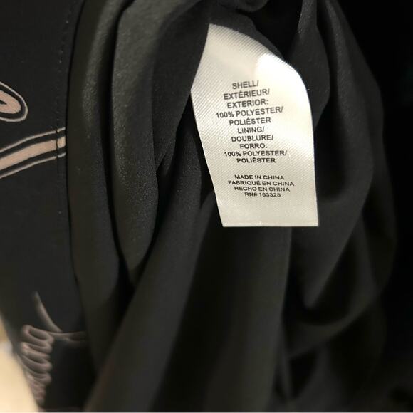 Atelier New York Black Midi A Line My Darling Print Dress Date Night EUC size 10 - Picture 13 of 16